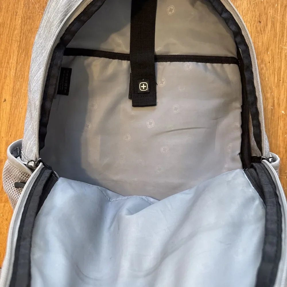 Swiss Gear, Gray Backpack , L , Gray Full Zip, 9 Pockets